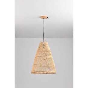 Pendente Rattan Ôtaki 40X50cm - 3 Metros De Cabo
