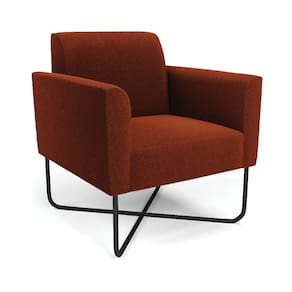 Poltrona Sala Base X Industrial Preto Marisa Bouclê Terra D03 - D`Rossi