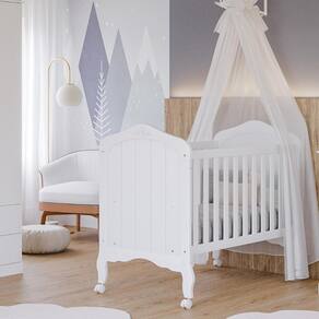 Berço Americano Mini Cama 2 em 1 Provençal 100% MDF