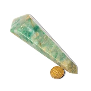 Biterminado Jadeita Verde Sextavado 13 a 14cm Tipo B