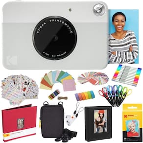 Câmera instantânea KODAK Printomatic Grey com papel de zinco e muito mais