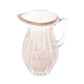 Jarra de Vidro Murano Italy Transparente C/Brilho Dourado 800ml Wolff