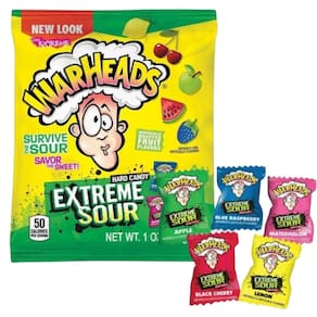 Bala Warheads Mega Assorted Sour 28g - Importado