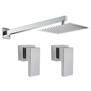 Kit Ducha Slim Gás De Parede Cromado + Acabamento Registro