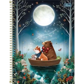 Caderno Espiral Capa Dura Colegial 1 Matéria Loveland 80 Folhas Tilibra 2990