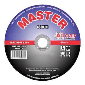 Disco de Corte 12" x 1/8" x 1" - Alcar DC0RN0356