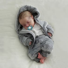 Reborn Baby Doll JIZHI Lifelike Boy 43 cm em vinil de corpo inteiro