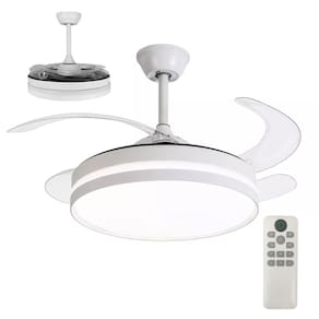 Ventilador Lustre de Teto Grande Lampada Led 3 em 1 Controle Ajustavel Retratil Casa Sala Quarto Recepçao Escritorio Potente Silencioso