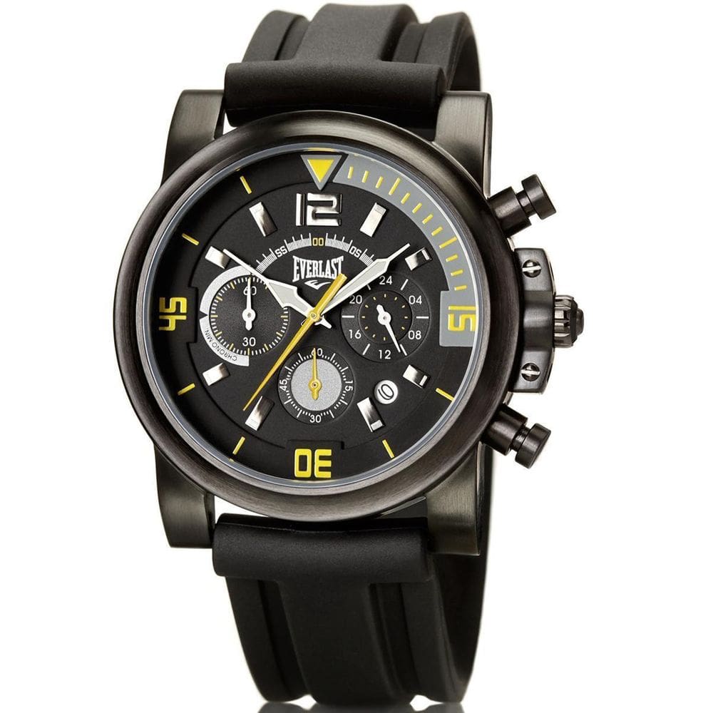 Relógio Masculino Everlast Preto À Prova D`Água 50 M E222