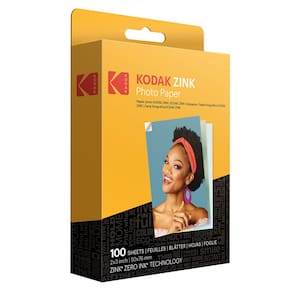 Papel fotográfico KODAK Zink 2x3 Premium 100 folhas