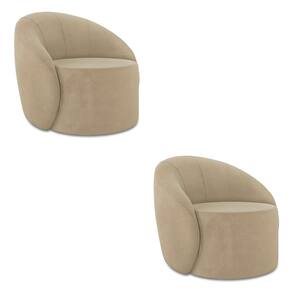 Poltrona Decorativa Orgânica Kit 2 Lua Suede Marr Rato D03 - D`Rossi