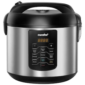 Panela de Arroz Elétrica 5.2L Multifuncional com 8 Configurações e Desligamento Automático, , 110v, COMFEE CRS5010BS, Prateado