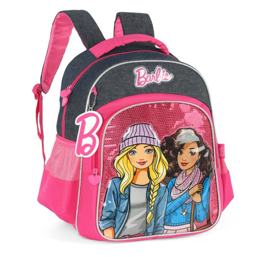 Mochila Bolsa Barbie Estilosa De Costas Feminina Menina Azul