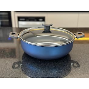 Wok 30 Frigideira Grande Paella Caçarola Teflon Antiaderente