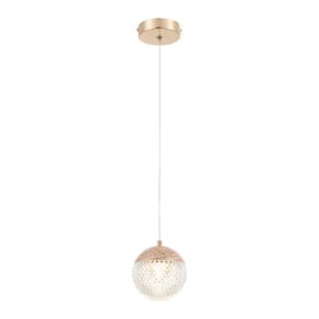 Lustre Pendente Astraled Murzim PT-9119 Dourado Brilho Led Bivolt