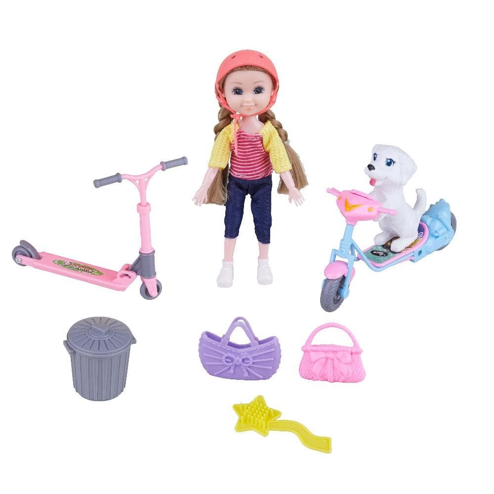 Boneca Luna Passeio Patinete Play&Fun