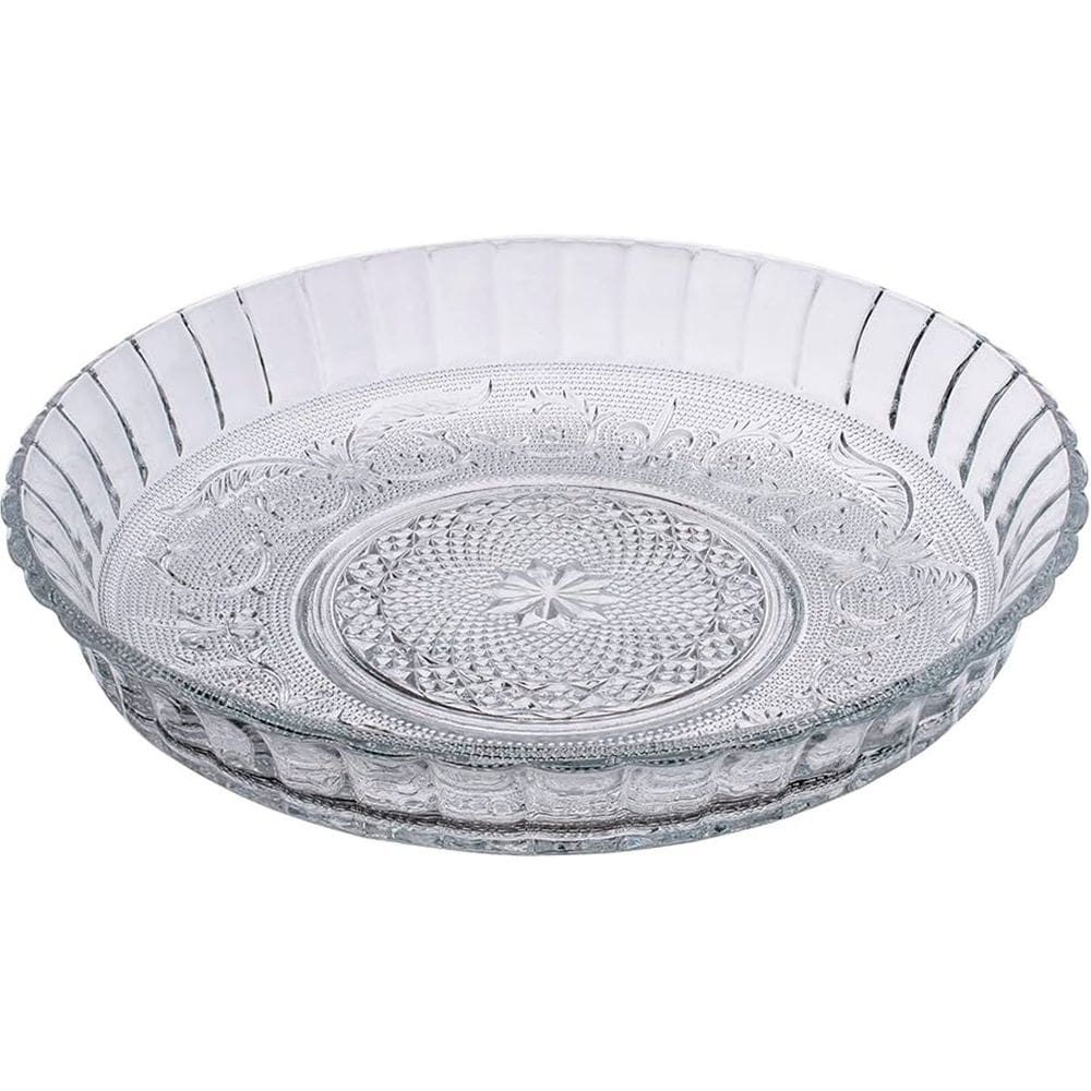 Fruteira Redonda Centro De Mesa Em Vidro Transparente 30cm