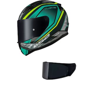 Capacete LS2 FF353 Rapid Ufo Verde e Amarelo Mais VIseira Fumê