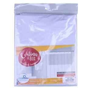 Cortina para Box 138x198cm PVC Vida Pratika Saia Branca