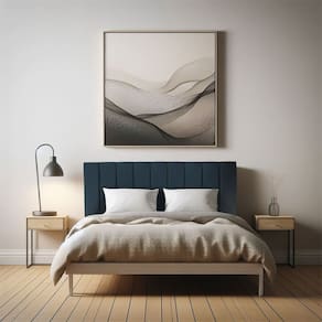 Cabeceira Painel Casal Queen 1,60m Londres Suede Azul Marinho Dal Poz Estofados