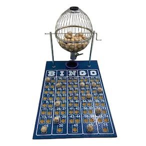 Jogo De Bingo Globo De Metal Tabuleiro Em Madeira N2 - Gb02