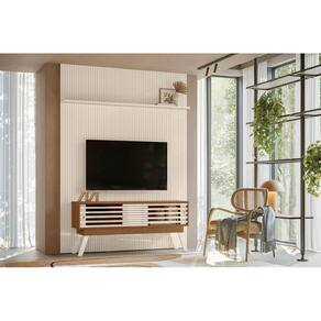 Rack+Painel Frizz New Premium para TV de até 65 polegadas - Naturale /Off White - Madetec