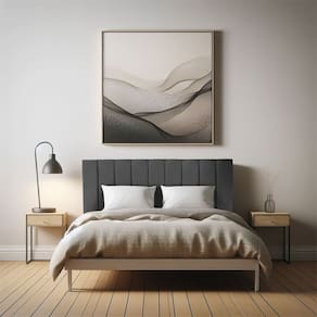 Cabeceira Painel Casal King 1,95m Londres Suede Cinza Dal Poz Estofados