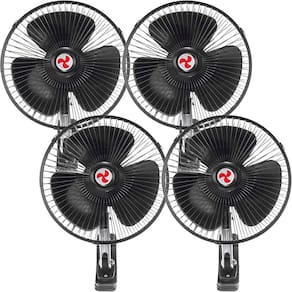 Kit 4 Mini Ventilador Veicular Carro Caminhão Ônibus De 20cm