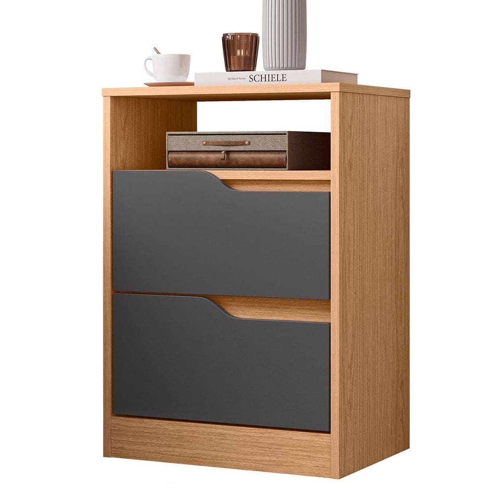 Mesa de Cabeceira 2 Gavetas Sara Flex