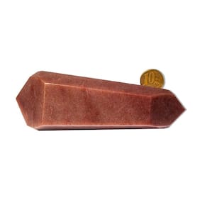 Biterminado Quartzo Vermelho Sextavado 12 a 13cm Tipo B