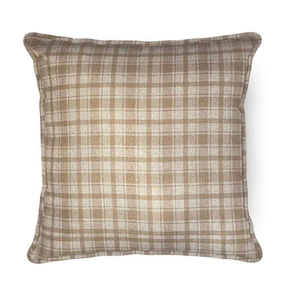 Almofada De Pascoa Rustico Xadrez Bege 399152 43x43cm Belchior