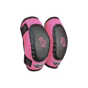 Protetor de cotovelo de motocross Fox Racing Peewee Titan preto/rosa M/L