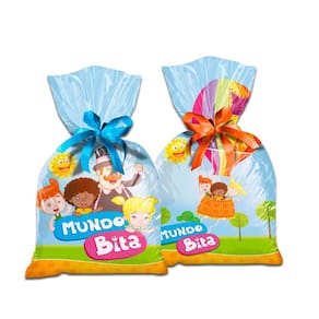 Kit Saquinhos Lembrancinha Mundo Bita Azul Infantil 16