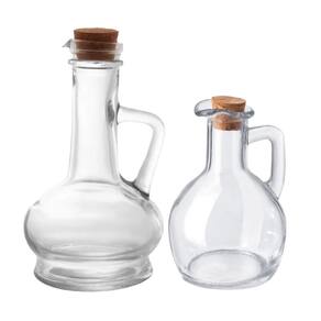 Kit 2 Galheteiro de Azeite Molhos em Vidro de 180ml e 250ml