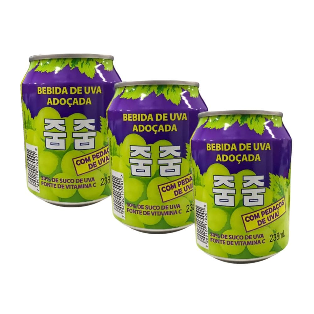 Suco de Uva Jumju com Pedaços 238 ml Corréia - 3 Latas