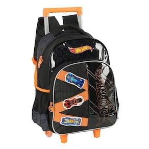 Mochila De Rodinhas Hot Wheels Preto Luxcel Ic41496Hw