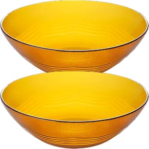 Kit 4 Tigela Sobremesa Pequena Bowl Âmber Em Vidro De 600ml