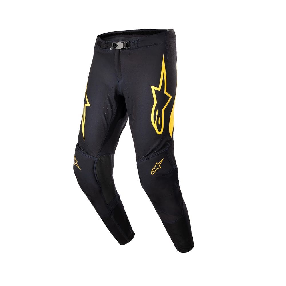 Calças Alpinestars Supertech Ward Preta/Amarela Tamanho 36