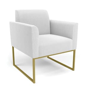 Poltrona Sala de Estar Industrial Dourado Marisa Bouclê D03 - D`Rossi