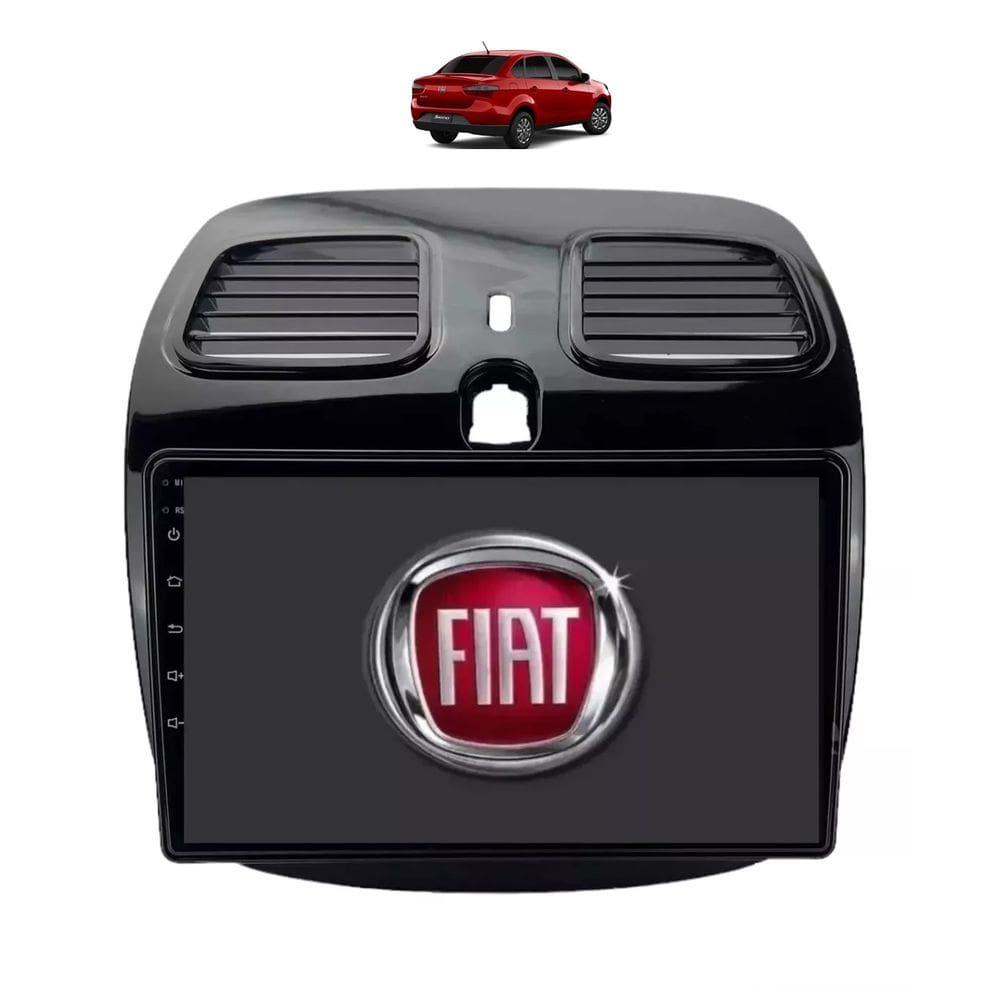 Kit Multimídia Grand Siena Mold Grafite 2012 / 2019 Android 9 Pol 2/32Gb Carplay - Vision 8990CP