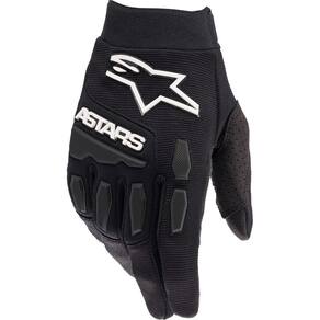 Luvas Alpinestars Full Bore pretas/brancas para adultos