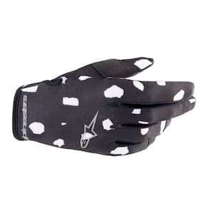 Luvas Alpinestars Radar pretas/brancas para adultos - tamanho S