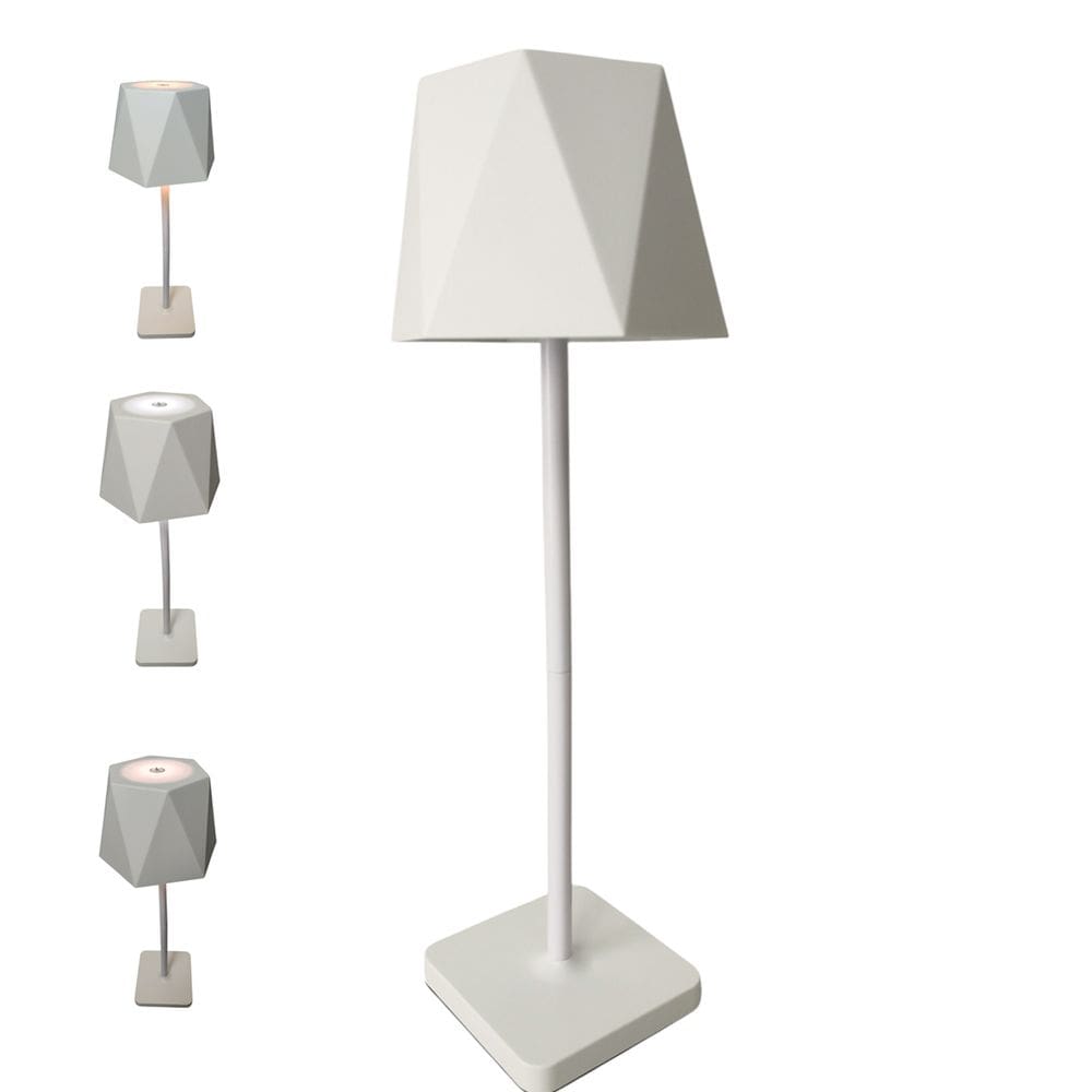 Luminaria Abajur Mesa 3 Tons Led Bateria Recarregavel USB Casa Trabalho Sala Quarto Recepçao Escritorio Iluminaçao Moderno Decorativo