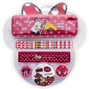 Kit Escolar Minnie com Estojo Metálico 7 peças Molin
