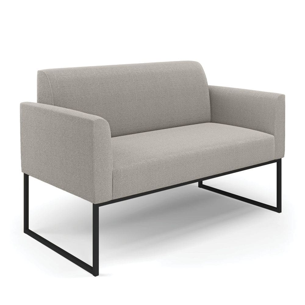 Sofá 2 Lugares Namoradeira Industrial Preto Marisa Bouclê D03 - D`Rossi