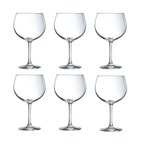 Jogo Com 6 taças Para Gin Em Cristal Nude Pasabahce 550 Ml
