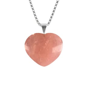 Pingente Prata Quartzo Rosa Coração Verdadeiro - P. Vecchio