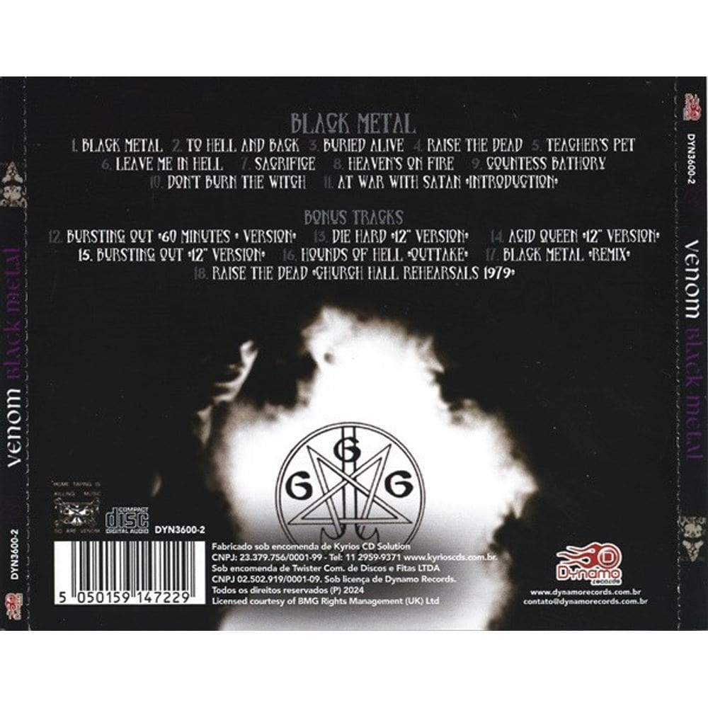 Cd Venom – Black Metal (Acrilico) | Casas Bahia