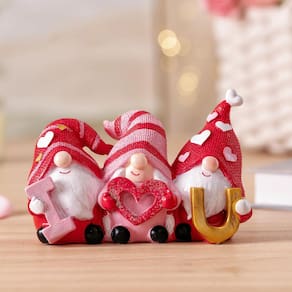 Valentine Gnomes Elegondrar 10 cm Resina I Love U Swedish Tomtes