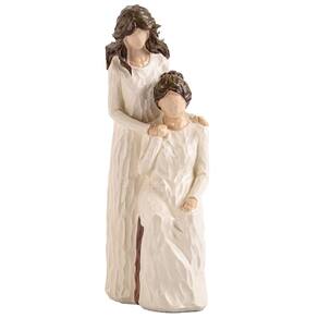 Escultura Elegondrar em resina de mãe e filha 24,6 cm